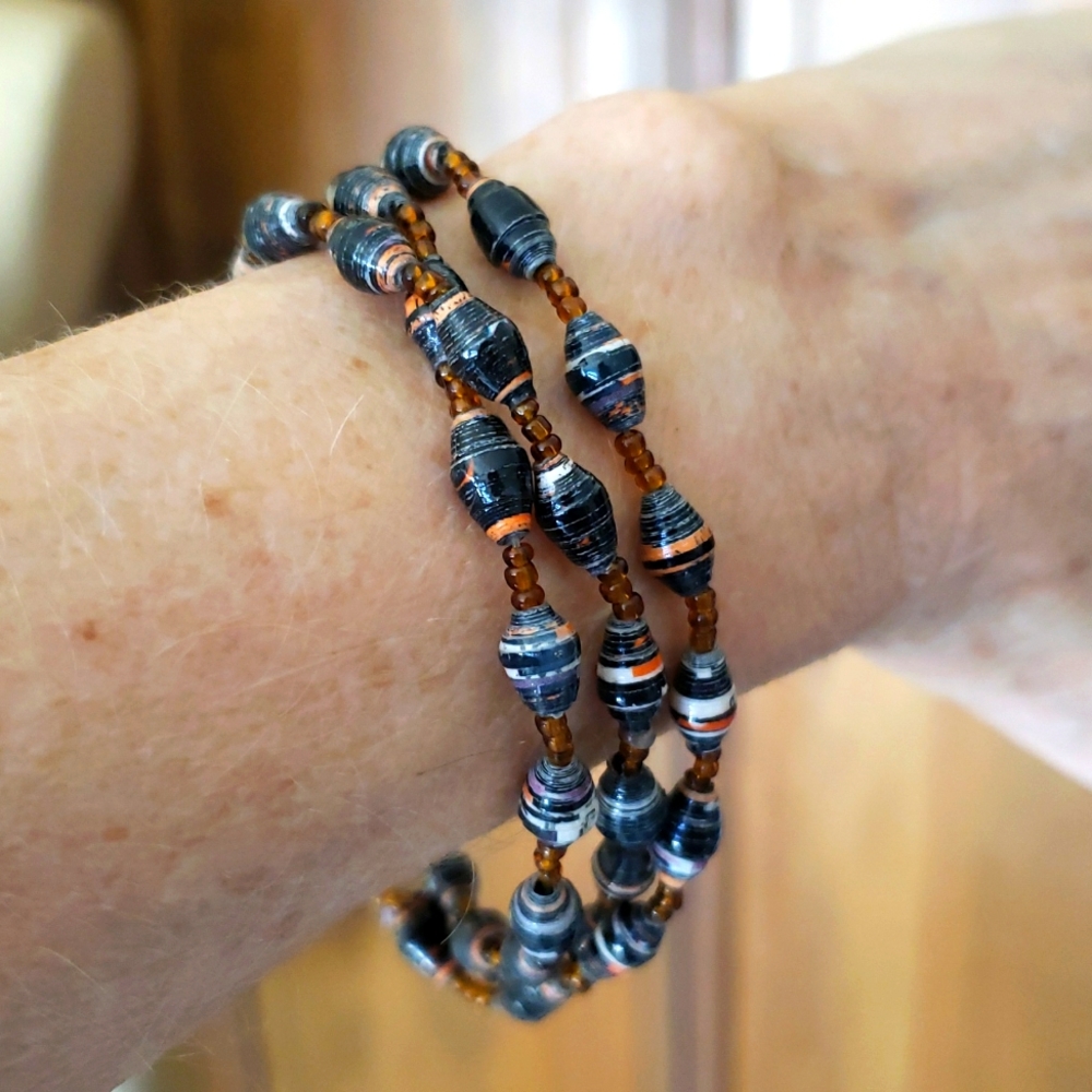 Bead For Life Paper Beaded Multi Strand Bracelet